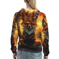 thumbnail image 7 of Xecao Sunset Maple Tree Fox Pattern Hoodies for Women Sweatshirts Long Sleeve Sweatshirts Pullover Outfits with Pocket-Large, 7 of 7