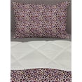 thumbnail image 3 of African Comforter & Sham Bedding Set, Leopard Skin Motif with Abstract Savannah Animal Camouflage Pattern, 3 pcs Duvet Set Microfiber Filling Quilt, 5 Sizes, Marigold Magenta Violet, by Ambesonne, 3 of 4