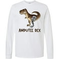 thumbnail image 3 of Inktastic Limb Loss Awareness Amputee Rex with Prosthetic Leg Long Sleeve T-Shirt, 3 of 5