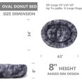 thumbnail image 3 of Oval Calming Donut Cuddler Dog Bed,Shag Faux Fur Cat Bed Washable Round Pillow Pet Bed(30"/36") for Small Medium Dogs (XXL(43"x34"x8"), Grey2021), 3 of 12