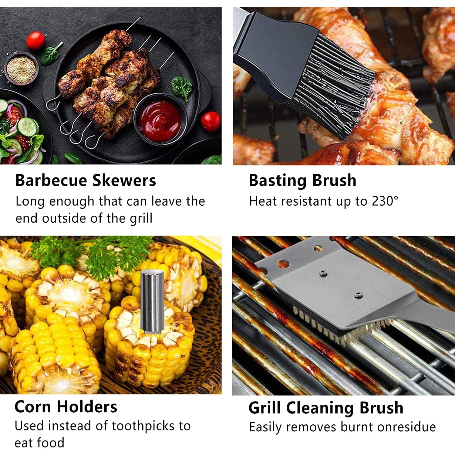 BBQ Set Foldable Grill With Barbecue Tools Stainless Grilling Kit