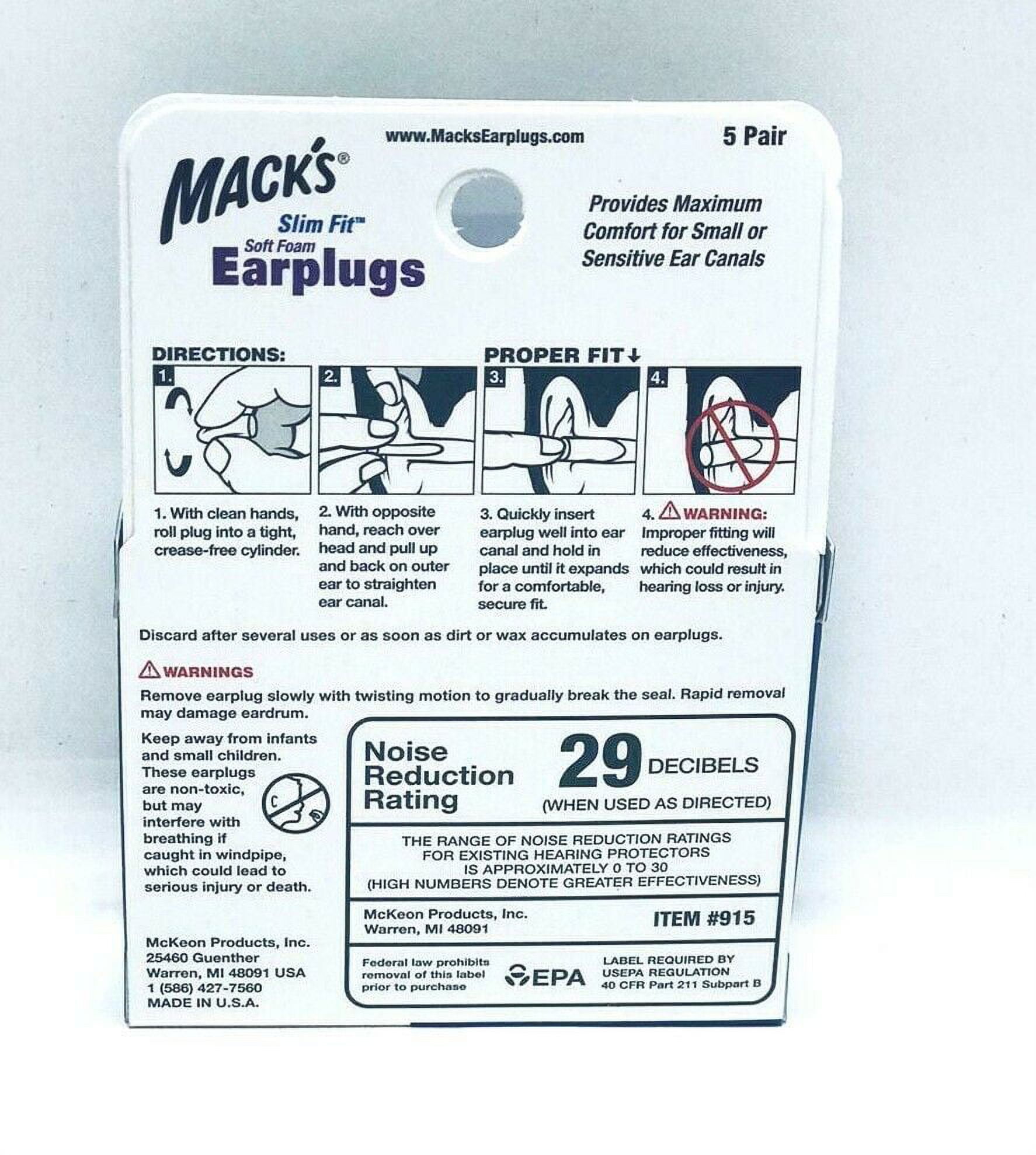 Slim Fit™ Soft Foam Ear Plugs - Mack's Ear Plugs
