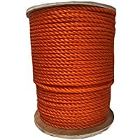

Twisted 3-Strand Orange Polypropylene Rope Monofilament I 1/2 x 600 Feet I 3 780 lbs. Tensile Strength I Lightweight & Heavy-Duty Synthetic Cord for DIY Projects Marine Commercia