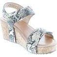 thumbnail image 7 of Womens GISELLE-10 Stylish Comfortable Open Toe Low Wedge Adjustable Buckle Design, 7 of 7