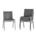 thumbnail image 2 of Flash Furniture 4 Pack Heavy Duty Gray Vinyl Stack Chairs, 2 of 13