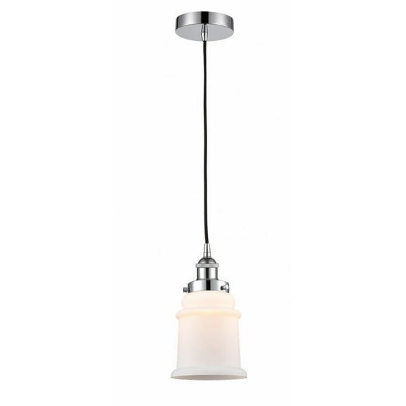616-1PH-PC-G181-LED-Innovations Lighting-Canton - 1 Light Mini Pendant In Industrial Style-10 Inches Tall and 6 Inches Wide Polished Chrome Matte