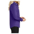 thumbnail image 3 of Womens Long Sleeve Easy Care Cotton/Polyester Shirt Purple/Light Stone 6XL, 3 of 6