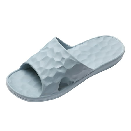 

Pimfylm Mens Bedroom Slippers Men’s Bright Coast Adjust Slide Sandal Flip Flop Sky Blue 11