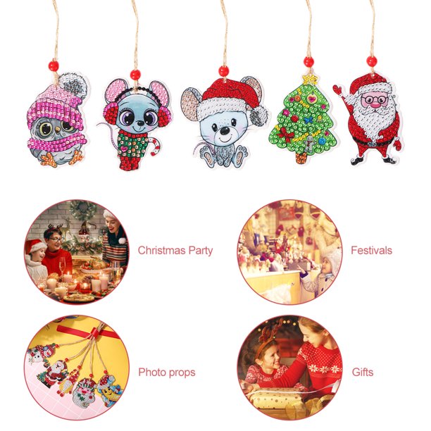 Cuadros Decorativos Doble cara 5D diamante pintura DIY colgante árboles de Navidad colgante (GP012) DQrwqpou Nuevos Originales