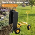 thumbnail image 5 of Neatifyes Heavy Duty Dump Cart Wagon, 800LBS Quick-Release Dump Poly Wheelbarrow, 10in All-Terrain Pneumatic Tires Garden Wagon for Garden, Yard, Beach, 5 of 8