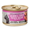 Pure Balance Grain-Free Wet Food for Cats, Salmon & Sweet Potato Dinner, 3 oz, 24 Count