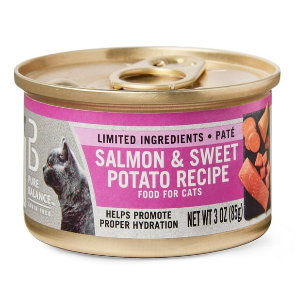Pure Balance Grain-Free Limited Ingredient Wet Cat Food, Salmon & Sweet