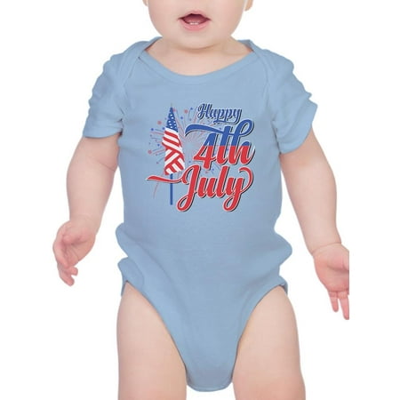 

4Th July Flag Fireworks Bodysuit Infant -Image by Shutterstock Newborn