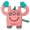 Pink, variant on Cartoon Three-Eyed Monster Plush Dog Toy - Purple - One Size