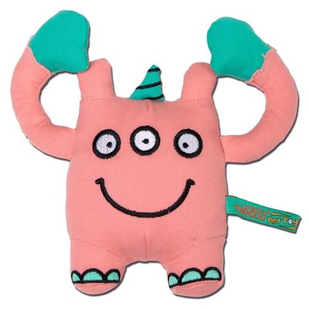 Cartoon Three-Eyed Monster Plush Dog Toy - Pink - One Size