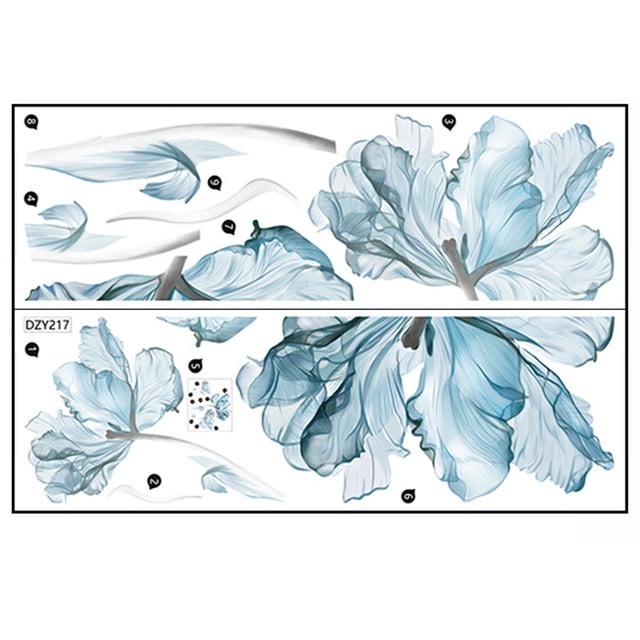 Pegatinas de pared con diseño de loto pintado creativo, decoración artística con pintura romántica para sala de estar, dormitorio, estudio, habitación de niños, guardería, aula, oficina, despegables