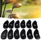 thumbnail image 4 of Cubierta de la Cabeza del Club de Golf, 12pcs Cuero de la PU Negro Cubierta de la Cabeza del Club de Golf Cubierta de la Cabeza de Hierro Conjunto del Protector Ajuste Todas Las Marcas Amonsee NO, 4 of 5