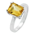 thumbnail image 6 of Natural Mandarin Citrine 925 Sterling Silver Ring s.9 Jewelry DGR1110_I_9 R-1020, 6 of 7