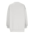 thumbnail image 5 of Wang6 Womens Plus Size White Sweatshirts Long Sleeve Crew Neck Tunic Pullovers Comfy Fall Loose Fit Drop Shoulder Solid Tshirts Tops White XL, 5 of 5