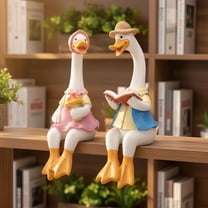 Duck Couple Resin Figurine, Set of 2