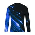 thumbnail image 4 of ZCFZJW 3D Falling Stars Print Long Sleeve Graphic T-Shirts for Men Big and Tall Regular Fit Casual Round Neck Pullover Sweatshirts Trendy Athletic Workout Tees Tops Blue XXXL, 4 of 5