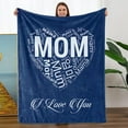 thumbnail image 1 of LHSHID Christmas Birthday Gifts for Mom Wrap Love Around Mom Mom Anniversary Christmas Birthday Gifts from Daughter Son Presents for Mother I Love You Mom Blanket 60x80in, 1 of 3