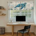 thumbnail image 5 of Teal Sea Turtle Coastal Tier Curtains 36 Inch Length, Vintage Summer Beach Nautical Cafe Short Curtains for Bathroom Over Sink, Small Kitchen Curtain Light Filtering Drapes 2 Panels 27.5"Wx36"L, 5 of 8