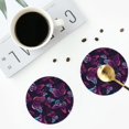 thumbnail image 5 of Disketp Purple Butterfly Funny Coasters,6 Pcs Leather Coasters With Holder, Perfect Housewarming Hostess Gifts,Protect Furniture From Water Marks Scratch And Damage, 5 of 9