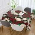 thumbnail image 5 of Coolnut Mexican Skull Roses Flowers Tablecloth Rectangle Colorful Table Cloth Large Square Table Cover for Dining Kitchen Party 54"x54" Decor Gift, 5 of 7