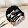 thumbnail image 2 of FORMRS Makeup Bag Travel Cosmetic Organizer for Women Fold Flat Zipper Pouch with Handle, Bright Flowers, 2 of 8