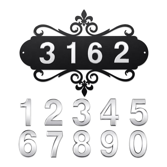 House Numbers for Outside – Address Sign Plaque with Numbers for Home, Hotel, Office & Garden Wall – Decorative Mailbox Number Sign