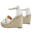 thumbnail image 2 of Lemonade Kayson Double Vamp H Wedge White Platform Espadrille Casual Sandals, 2 of 3