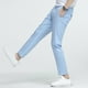 thumbnail image 5 of Pantalones de hombre de color liso rectos con bolsillos laterales y botones, 5 of 6