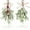 Red+White, variant on Christmas Mistletoe Decor, 2 Pcs Artificial Mistletoe Hanging Decorations, Christmas Tree Ornament Accessories, Artificial Dry Leaf Hanging Decoration for Tree Door