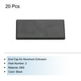thumbnail image 3 of Unique Bargains Standard Plastic Rectangle Aluminum Extrusion End Cap Black 90x45mm Trolley, Fish Tank Rack, Storage Rack 20Pcs, 3 of 6