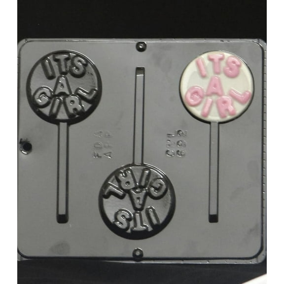692 "It's a Girl" Lollipop Chocolate Candy Mold