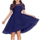 thumbnail image 1 of Vestido Largo Casual Vestido Casual de Polka de Moda para Niños con Falda de la Princesa de Manga Corta de Malla Y Falda de Gasa de Malla Vestido de la Princesa Del Bebé, 1 of 6