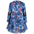 thumbnail image 2 of Más el tamaño de ganchillo Panel Impreso atan para arriba la blusa Rosegal  Blusas Tallas Grandes, 2 of 5
