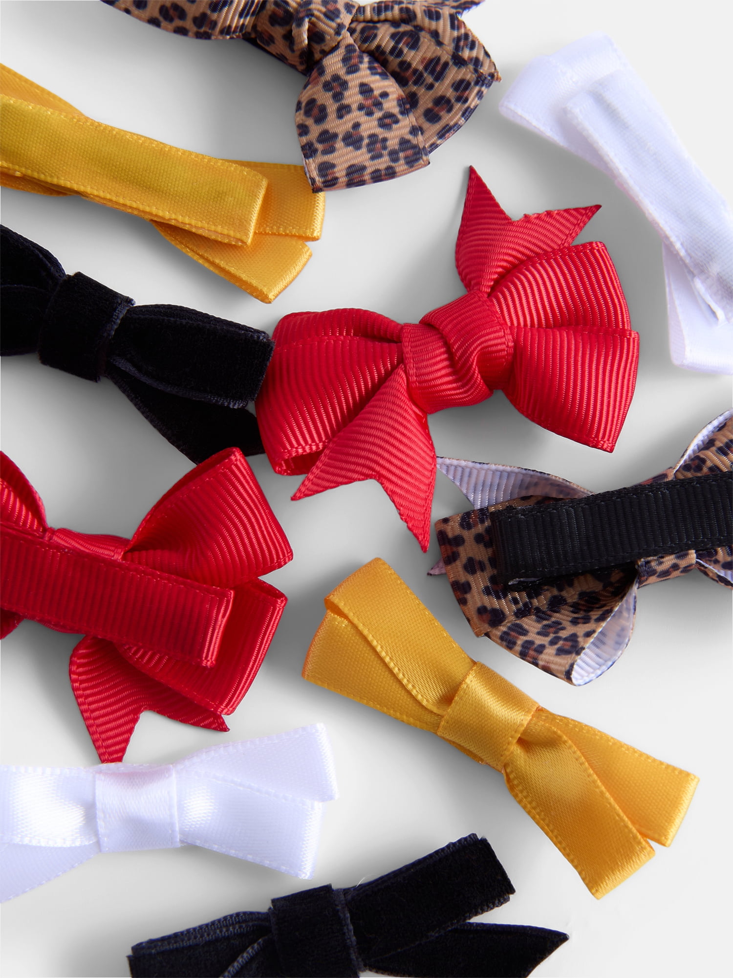 Wonder Nation Girls Mini Hair Bows, 10-Pack, Multi