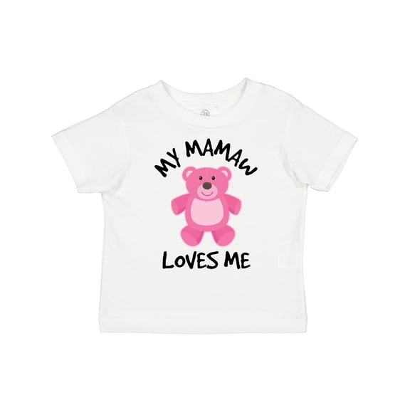 Inktastic Mamaw Loves Me Girls Bear Granddaughter Girls Toddler T-Shirt