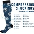 thumbnail image 4 of FREEAMG Patterns Of Wine Glasses and Bottles Compression Socks for Women and Men, 1 Pair, 4 of 7