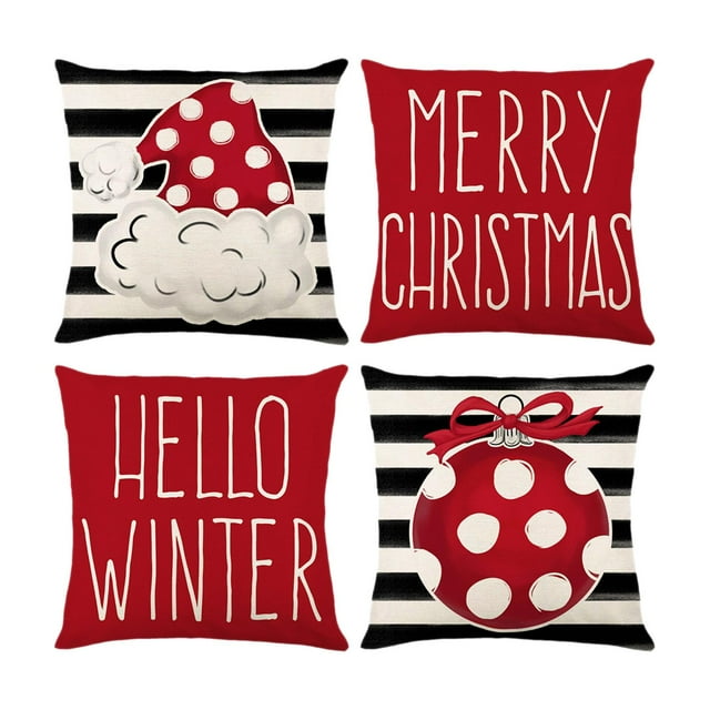 Fundas de cojines de invierno, fundas de almohada decorativas, suministros para fiestas, fundas de cojines navideños, fundas de almohadas para granja