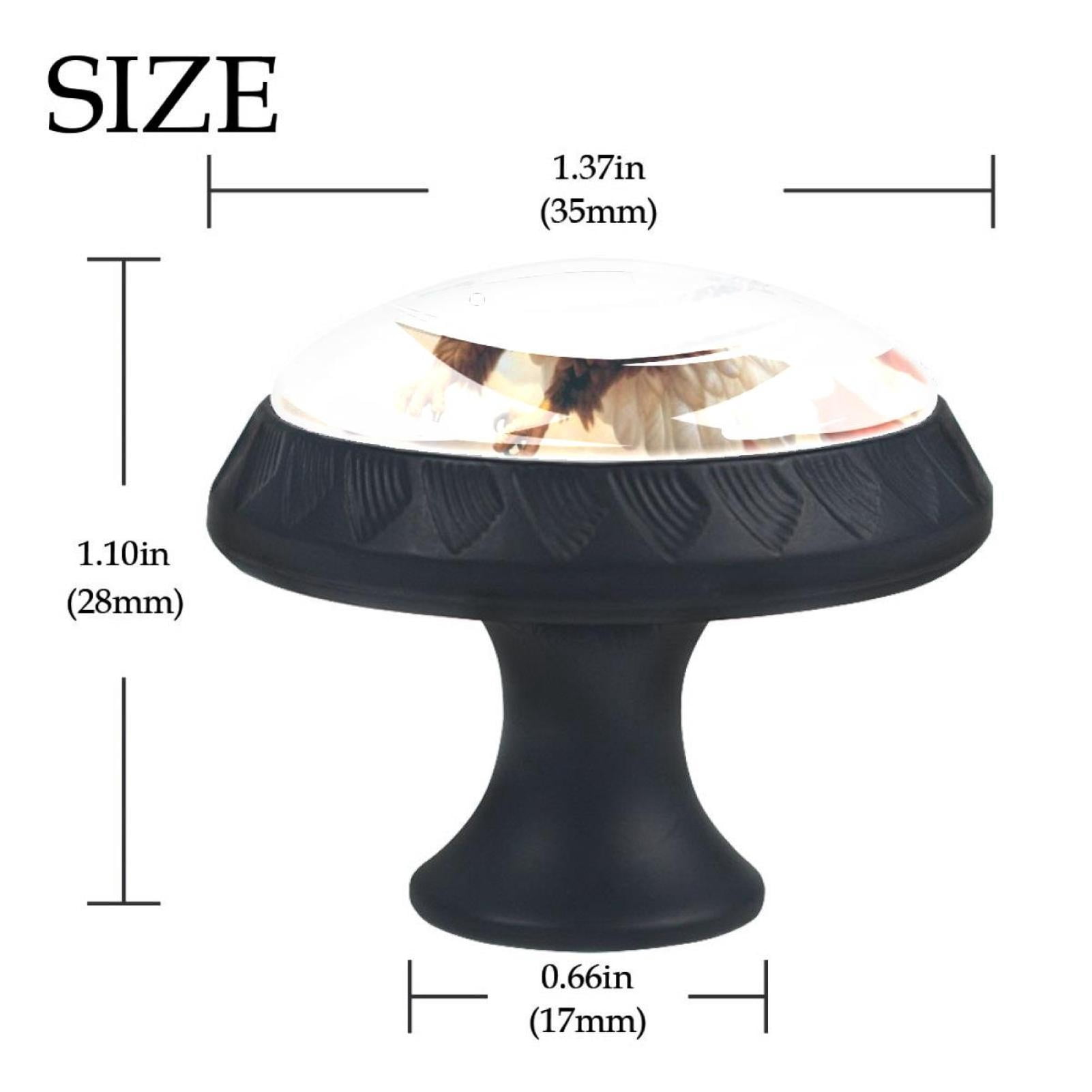 4 Pcs Eagle and American Flag Knobs for Kitchen Cabinet Cupboard Dresser Bookcase Drawer Pulls Handles Round Home Decor