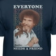 thumbnail image 2 of Teelocity Bob Ross Everyone Needs a Friend Navy Short Sleeve Graphic Tee, 2 of 4