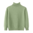 thumbnail image 1 of WUANDIXFA Baby Infant Knit Sweater Childrens High Neck Pullover Sweater with Solid Color Base Knit Sweater for Both Boys and Girls Light Green,2-3 Years, 1 of 5