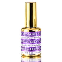 DND DC MERMAID Gel Polish, Premium Soak-Off Nail Polish with Aquatic GLIMMER & Iridescent SPARKLE, Daisy Nails - Purply Pink (243)