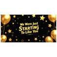 thumbnail image 1 of Black Background Banner with Golden Balloons Stars and Ribbons We Just Starting to Like You Party Decorations Backdrop for Celebrations Events Gatherings Parties, 1 of 4
