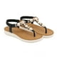 thumbnail image 1 of Zapatos de mujer, zapatillas de playa ligeras, zapatillas sin cordones, tacón medio, informales, cómodas, con diamantes de perlas, sandalias con cuña, chanclas bohemias Wmkox8yii nm2625, 1 of 9