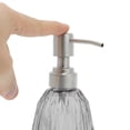 thumbnail image 3 of Unique Bargains 1 Pc Durable Argyle Soap Dispenser 11.84oz Gold Tone Silver Tone, 3 of 6