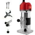 thumbnail image 3 of Gewna 800W Compact Wood Router with 1/4" Collet,30000 Rpm & Variable Speed, Includes 15 Pcs Bits ,for Trimming, Grooving and Woodworking,Red, 3 of 10